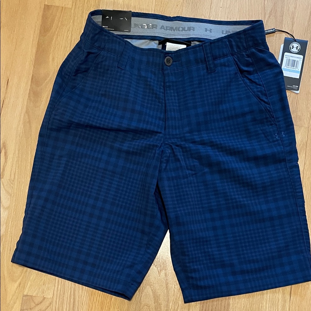 Under Armour Men's Navy Checkered Shorts